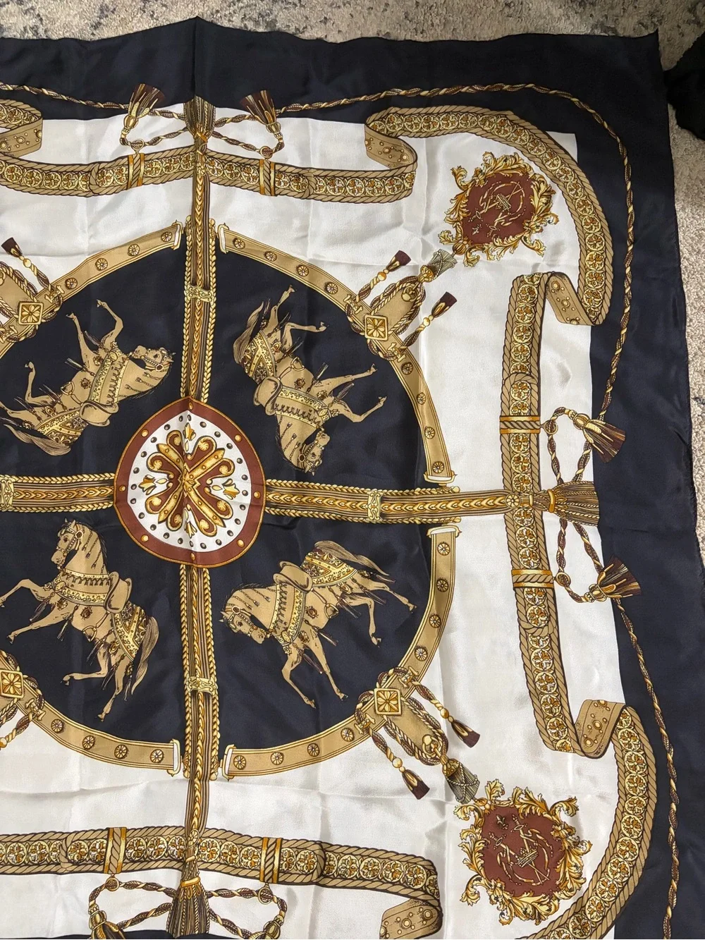 Vintage Valerie Steven’s  equestrian silk scarf
